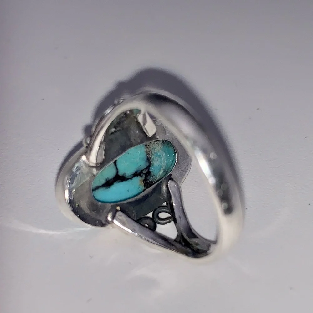 Sold to D Brummett 😍NWT Sterling & Tibetan Turquoise Ring - Picture 9 of 14